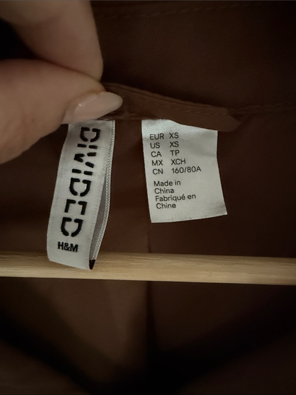 H&M Brown Zip-Front Bomber Jacket XS - Picture 2 of 7